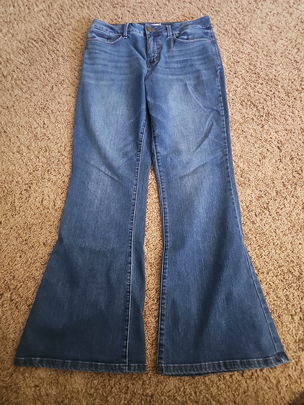 Maurices EVERFLEX High Rise Blue Flare Jeans Size 14
